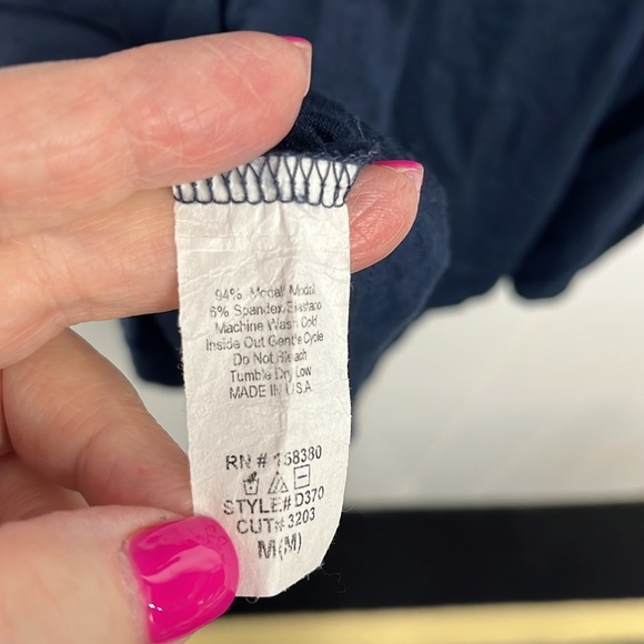 Wantable Womens Dress M Navy Pullover 3/4 Sleeves Stretch Waist Jersey Comfy EUC - Picture 8 of 9